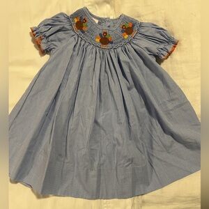 Smocked thanksgiving dress
